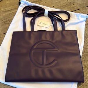 Telfar Medium Eggplant Shopping Bag (Brand New / Never Used)